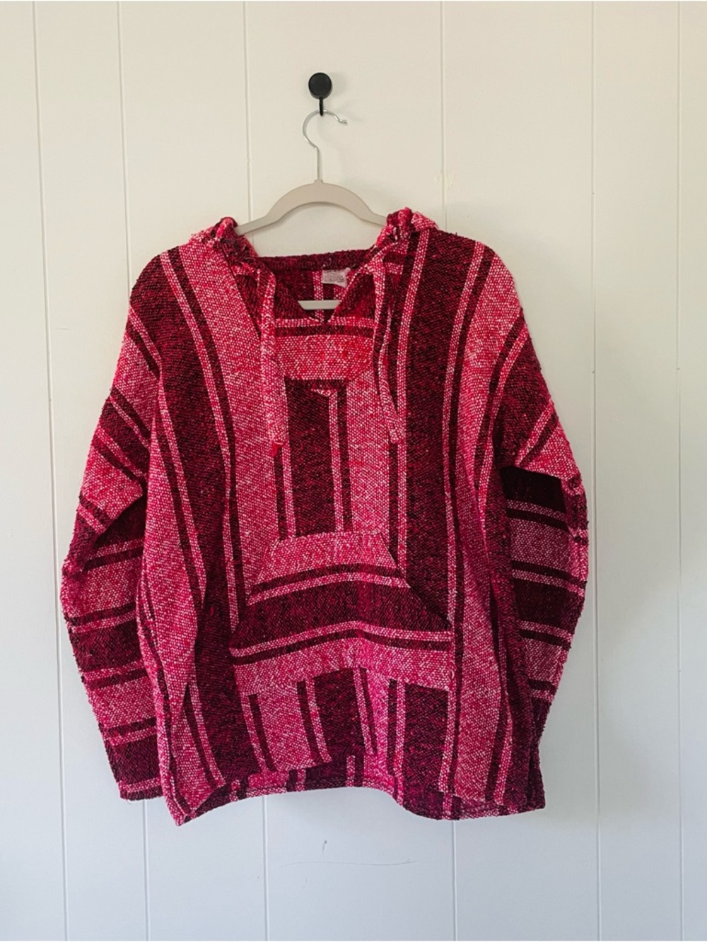Striped Pink Baja Hoodie Pullover
